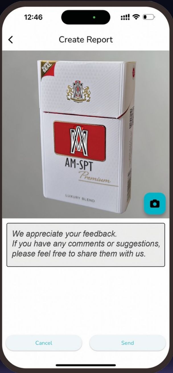 Reporting a suspect medicine in the app